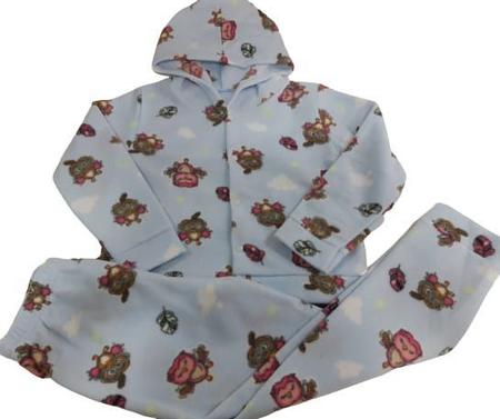 Imagem de Conjunto Soft Menina Tam 4 6 8 Infantil Inverno Capuz Frio