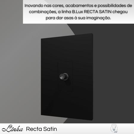 Imagem de Conjunto Tomada Para Tv Coaxial Recta Satin 4x2 - Blux