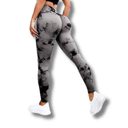 Imagem de Conjunto Top Calça Legging Tie Dye Academia Trend Fitness Yoga Esportivo Feminina