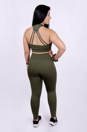 Calça Legging Verde Alcaparra Sem Transparência