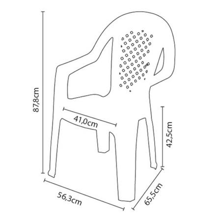 Imagem de Conjunto TopPlast com Mesa de Plástico Top e 4 Cadeiras Isabela - Branco