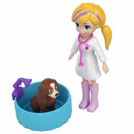 Imagem de Conjunto Veículo e Boneca - Polly Pocket - Hospital Móvel dos Bichinhos - Mattel