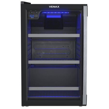 Imagem de Conjunto Venax Cervejeira Blue E Adega Piubella 100 Litros preto fosco Porta Invertida 110V