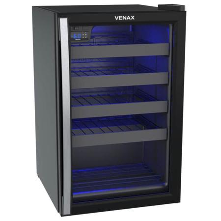 Imagem de Conjunto Venax Cervejeira Blue E Adega Piubella 100 Litros preto fosco Porta Invertida 110V