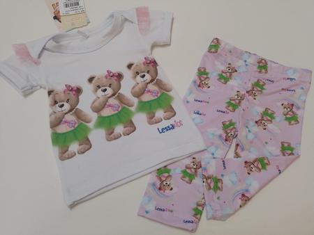 Imagem de Conjunto Verão Blusa + Calça Bebê Menina Lessa Kids 8799