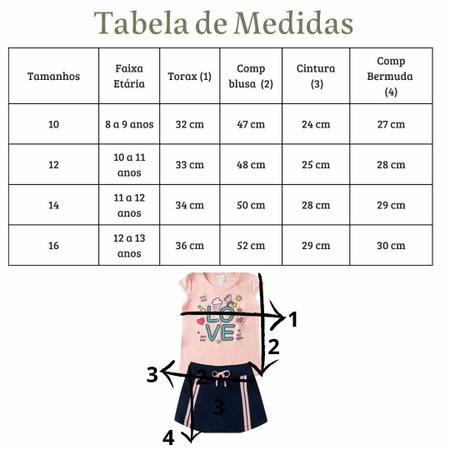 Imagem de Conjunto Verão Infantil Juvenil Feminino Blusinha Neon e Shorts Saia em Moletinho Roupa Menina Tamanhos 10 12 14 16