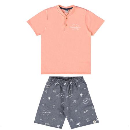 Imagem de Conjunto verão infantil menino Marlan camiseta/bermuda sarja