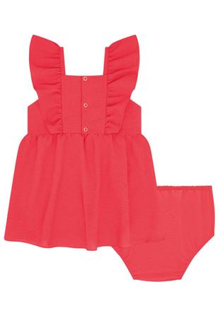 Imagem de Conjunto Vestido Calcinha Vermelho Infantil Kukie