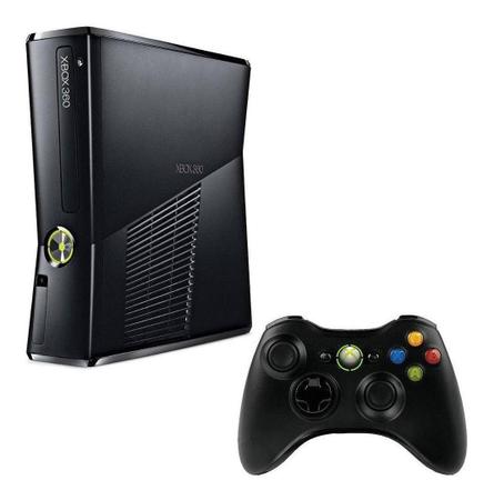 Console 360 Super Slim 250gb + Kinect e 5 Jogos Standard Cor Preto