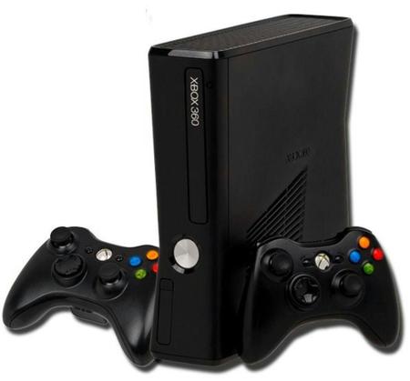 Console 360 Slim 4gb + 3 Jogos Standard Cor Matte Black - Xbox 360