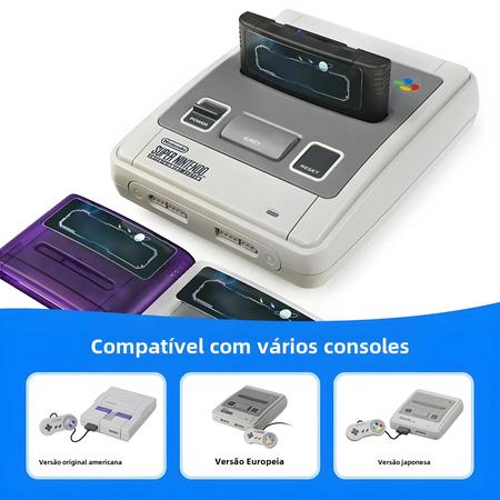 Imagem de Console de Jogos com Cartão TF para Nintendo SNES, SFC, 8GB, 3000 em 1, Cartão TF