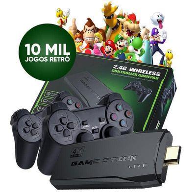 Game stick V2 30 mil jogos + 2 controles sem fio