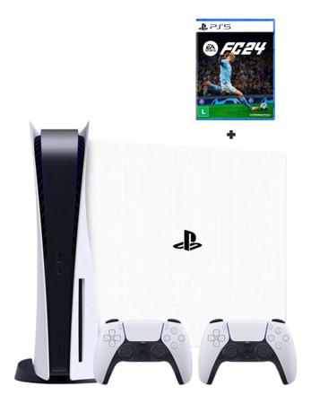 Console Playstation 5 + Jogo EA Sports FC 24 + 01 Controle DualSense Sony  SSD 825GB Branco - Sony