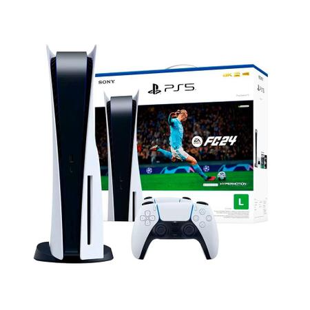 Console Playstation 5 Disco -2 Controles Ps5 + Ea Sports Fc 24 1 Ano  Garantia Sony Brasil - Playstation - Magazine Luiza