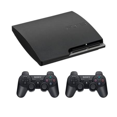 Ps3 Slim + 9 Jogos - Gta5 - Fifa 19 - God Of War - Far Cry 4