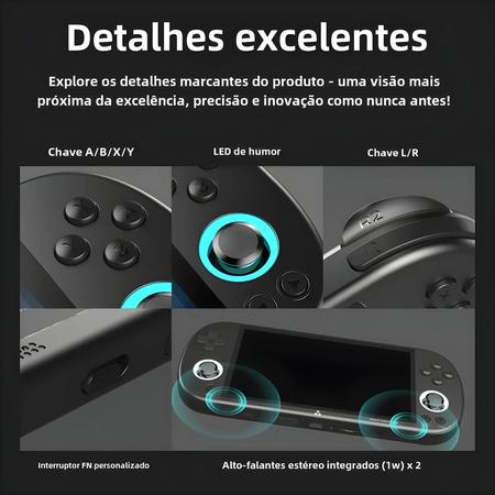 Imagem de Console Retrô Portátil Trimui Smart Pro - Tela IPS 4.96" - Linux - Joystick com Iluminação RGB