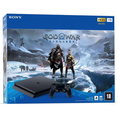 Ps4 Slim, 1Tb, 1 controle, 3 jogos de CD