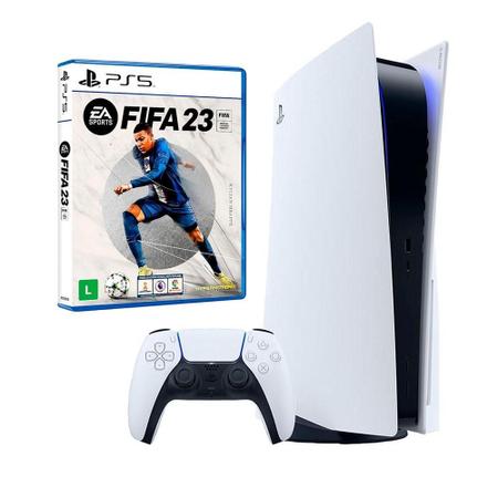 Console Playstation 5 2022, 825GB + 1 Controle Sony + FIFA 23 Lançamento -  Faz a Boa!