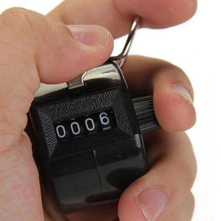 Imagem de Contador manual numérico 4 dígitos passos pessoas produtos