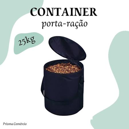 Imagem de Container Porta Ração de Cães e Gatos - Impermeável - 25KG - Modelo com Alças