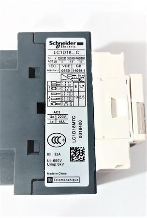 Imagem de Contator Schneider Electric Tripola 18a 220v 50-60hz 1na+1nf