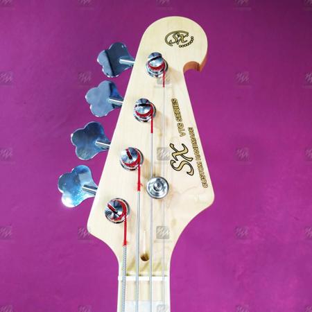 Imagem de Contra Baixo 4 Cordas Jazz Bass SX SJB75 Sunburst com Escudo Branco - SX