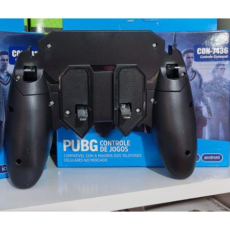 Controle pubg de metal para celular, joystick para pubg mobile, gamepad,  jogos de tiro, iphone, android