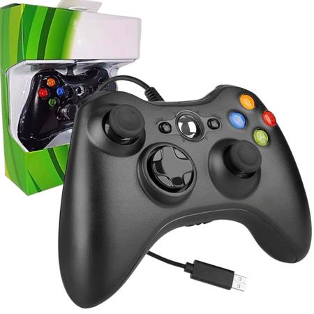 Controle compatível com Xbox 360 Com Fio Manete Joystick Pc Usb Com Nfe -  Altomex/Feir - Controle para PC - Magazine Luiza