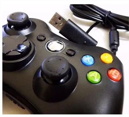 Imagem de Controle compativel com Xbox  E Pc Com Fio Gamepad Manete Joystick