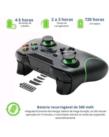 Imagem de Controle Compatível Pad Xbox One Series S e X Pc e Notebook Conexão Sem Fio