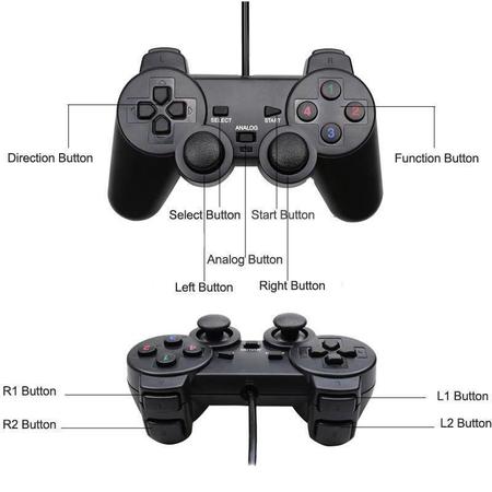 Controle Analógico para PlayStation 1 e 2 - RIKATECH