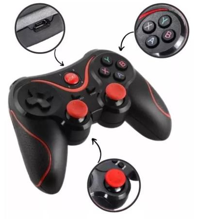 Imagem de Controle GamePad Joystick Compatível Pc Celular Android ios Tabled Sem Fio Bluetooth Wireles