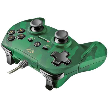 Imagem de Controle Gamepad para PC com 13 botões 2 Joysticks D-pad Cabo 3 metros Trust GXT 540C Yula Camuflado