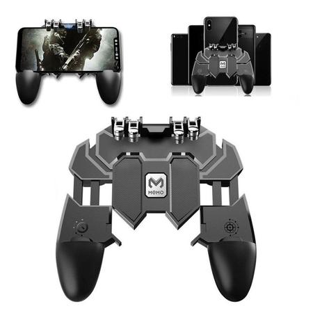 AK66 6 Dedos Do Telefone Móvel PUBG Controlador de Jogo ABS Gamepad Metal  Gatilho Botão Tiro