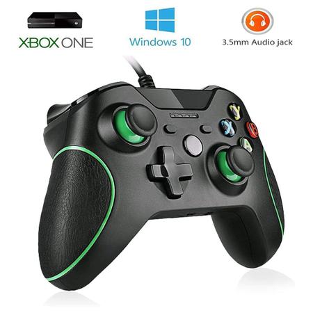 Controle Joystick Com Fio Dualshock X box one X box Series X S Led Entrada P2