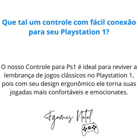 Controle Joystick Compatível com Playstation 1 Ps1 com fio - PG