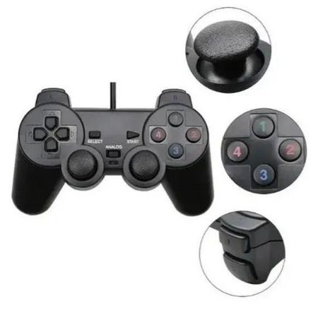 Controle Joystick Games Console e Computador Entrada Usb Pc Ps2