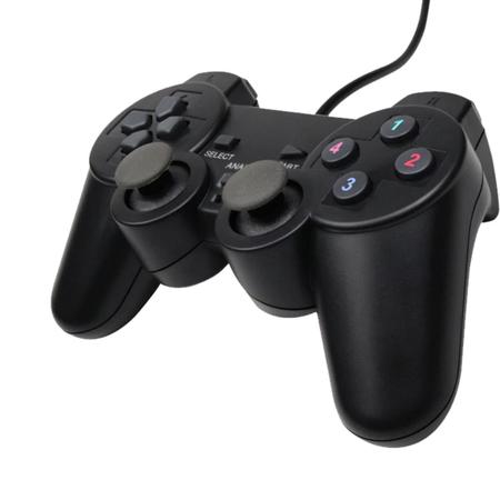 Controlador de jogos com fio, Joystick Gamepad com controle de jogo de PC  de vibração dupla compatível com PS3, Switch, Windows 10/8/7 PC, laptop, TV  Box, telefones celulares Android, cabo USB de