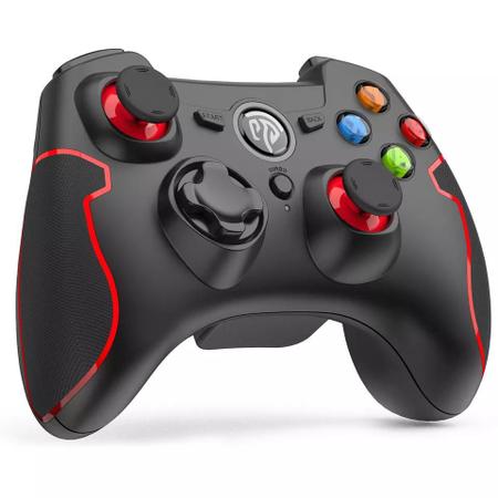 EasySMX Controle de jogos sem fio, joystick para PC com turbo de vibração  dupla e botões de gatilho para Windows/Android/PS3/TV Box (preto e cinza) :  : Eletrônicos