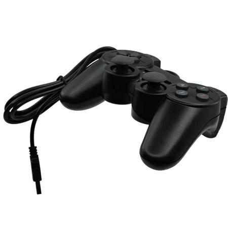 Controle Usb Joystick Preto Dual Shock Pc Computador PS2 Game - Compre Já  Fácil - Controle para PC - Magazine Luiza