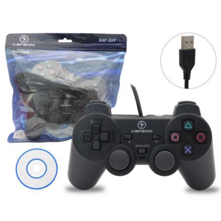 Controle Usb Joystick Preto Dual Shock Pc Computador PS2 Game - Compre Já  Fácil - Controle para PC - Magazine Luiza