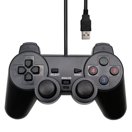 Imagem de Controle Joystick USB para Computador PC Gamer PS2 e PS3 Dualshock