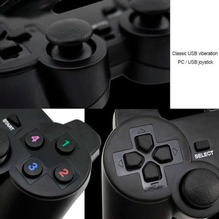 Imagem de Controle Joystick USB para Computador PC Gamer PS2 e PS3 Dualshock