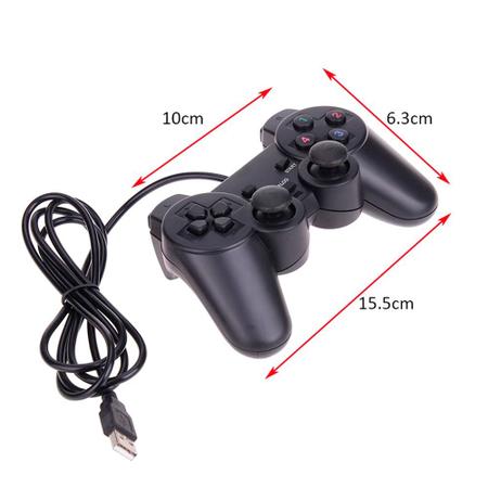 Imagem de Controle Joystick USB para Computador PC Gamer PS2 e PS3 Dualshock