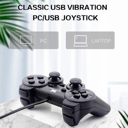 Imagem de Controle Joystick USB para Computador PC Gamer PS2 e PS3 Dualshock