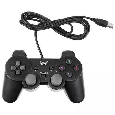 Controle Usb Joystick Preto Dual Shock Pc Computador PS2 Game - Compre Já  Fácil - Controle para PC - Magazine Luiza