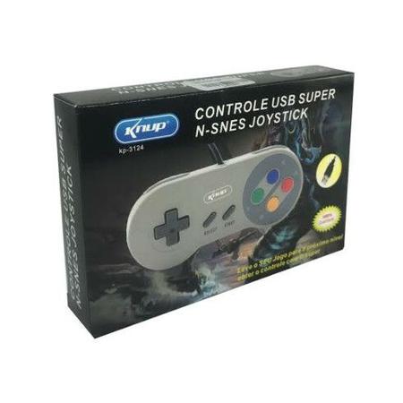 Controle Usb Joystick Dualshock Compatível Super Nintendo Pc Android Knup  KP-3124 - Controle para PC - Magazine Luiza