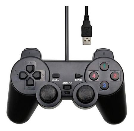 Controle Manete Joystic Usb Analogico Pc Ps2 Game - Online