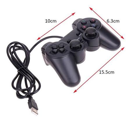 FGAMES NATAL - Controle Playstation Usb Analógico Para Computador Pc