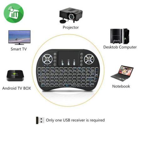 Imagem de Controle Mini Teclado Universal Para Tv Smart Xbox Console